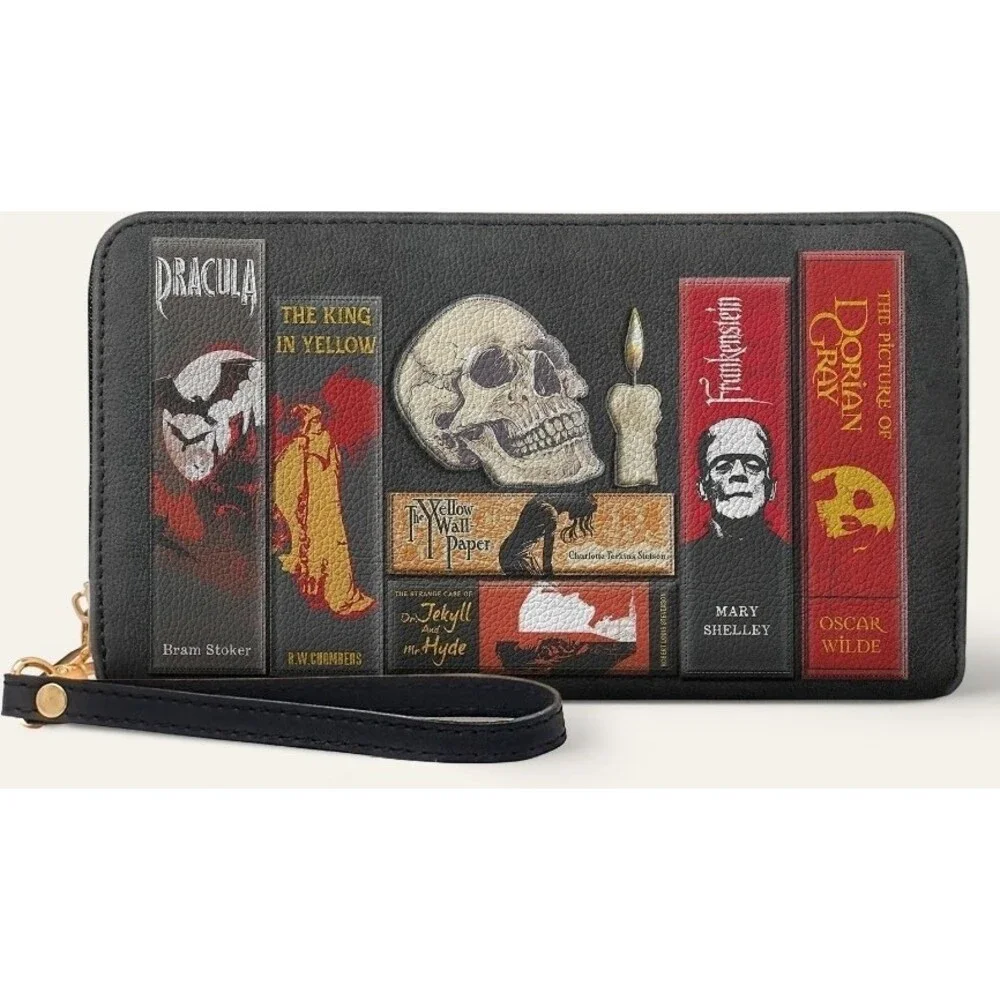 This Codex of Gothic Tales Leather Wallet Horror Goth Halloween Literature New